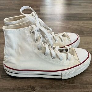 Converse Kids White High-Top Sneakers Size 4